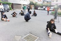 マラソンゴール後の様子。