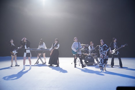 アップアップガールズ（仮）。ミュージックビデオ撮影の様子。