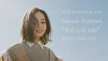 藤原さくら「わたしのLife」ミュージックビデオ公開の告知ビジュアル。