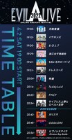 「EVIL A LIVE ONLINE ARCHIVE FESTIVAL 2022」タイムテーブル