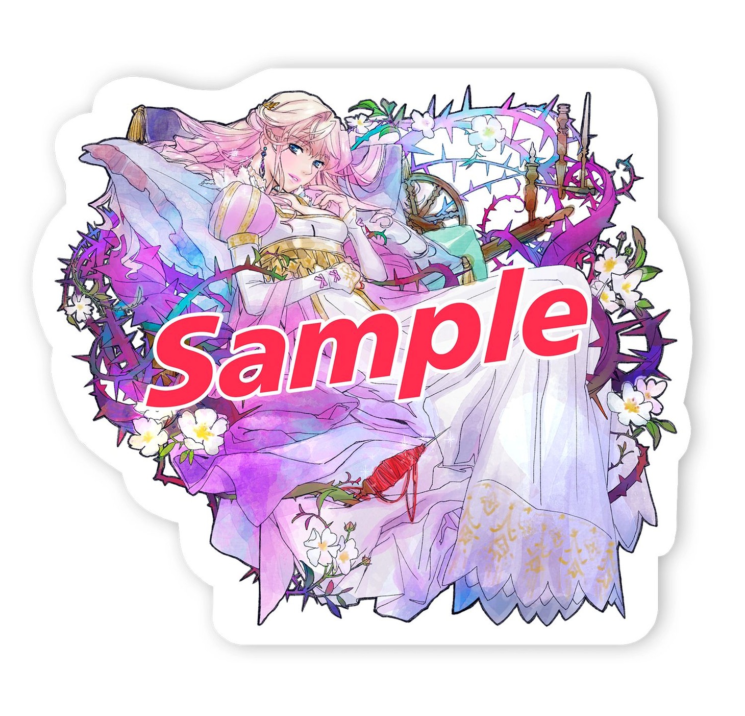「マクロスF ギャラクシーライブ 2021［リベンジ］～まだまだふたりはこれから！私たちの歌を聴け！！～」早期特典の「シェリル 特大ゴ～～ジャスステッカー」。  (c)2007 BIGWEST/MACROSS F PROJECT・MBS