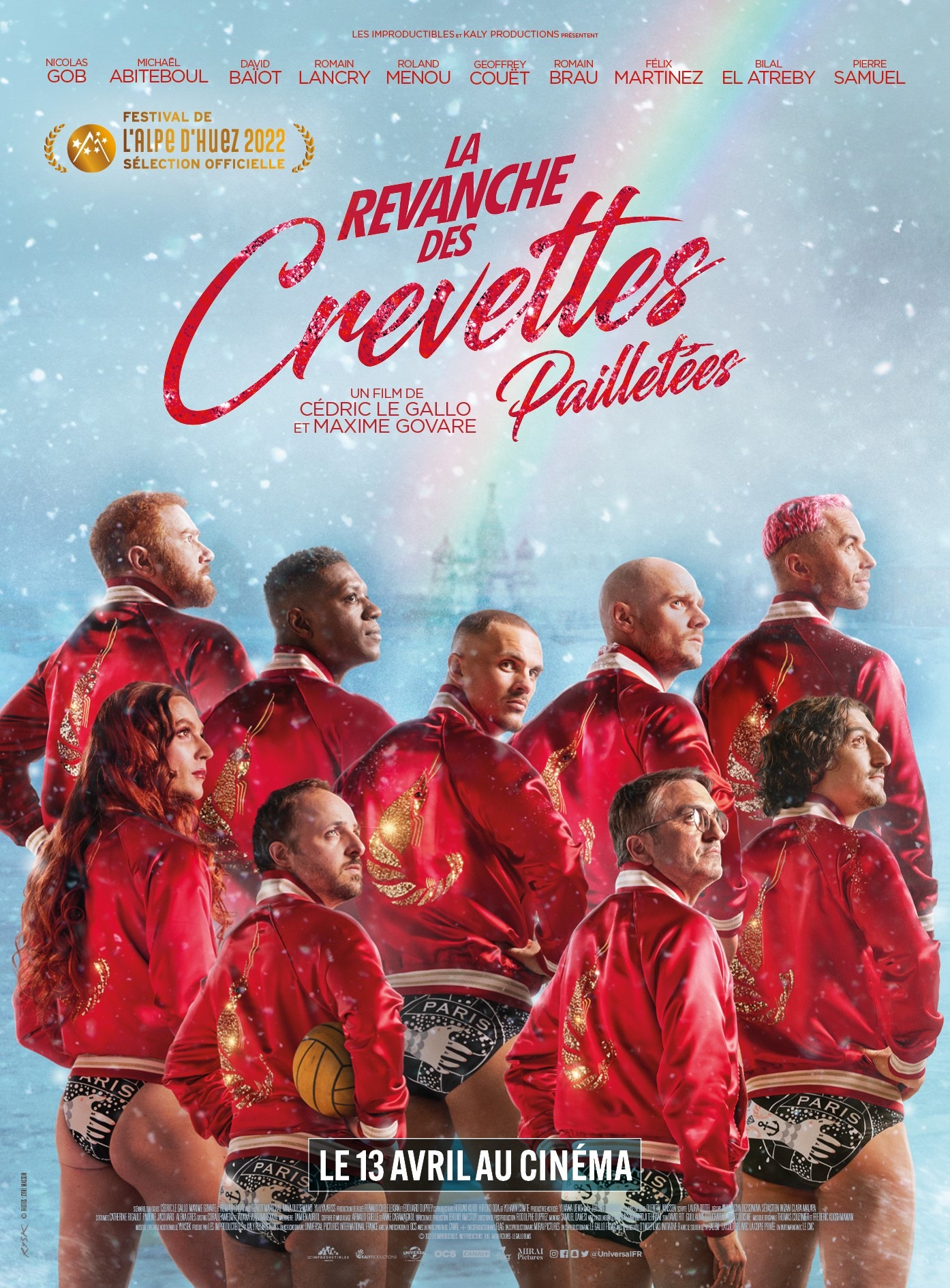 「La Revanche des Crevettes Pailletées」ポスター(c)2022 LES IMPRODUCTIBLES - KALY PRODUCTIONS - FLAG - MIRAI PICTURES - LE GALLO FILMS