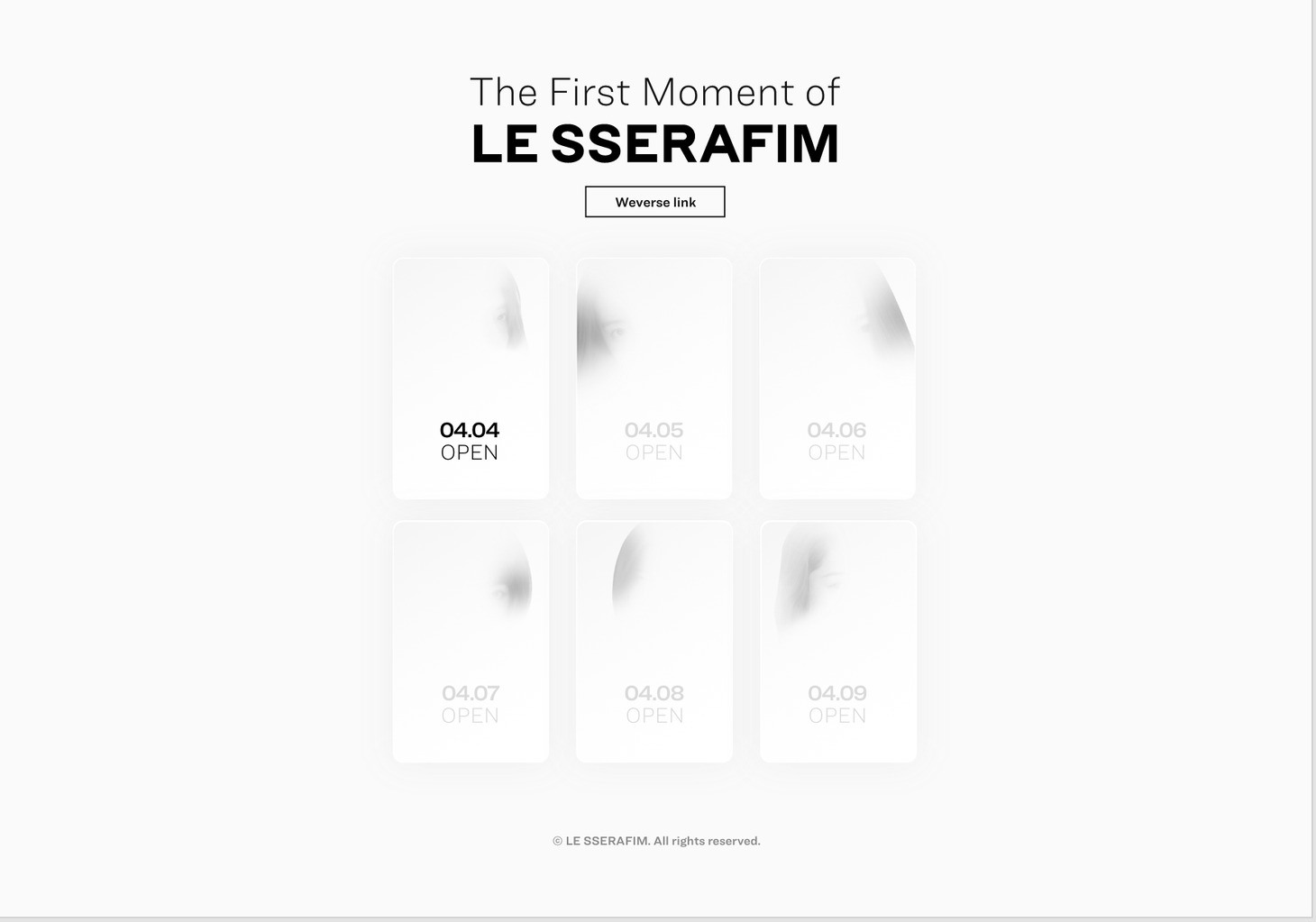 「The First Moment of LE SSERAFIM」イメージ
