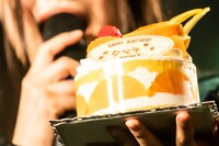 お祝いのケーキ。（撮影：Masayo）