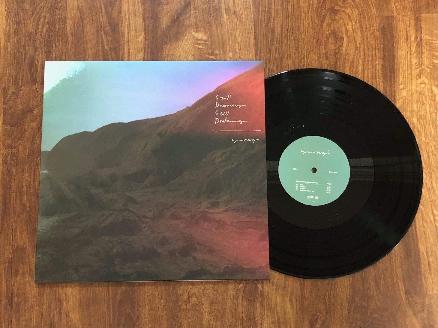 揺らぎ「STILL DREAMING, STILL DEAFENING」ジャケットと盤面。