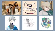 左上からedda、ちょまいよ、菅原圭、堂村璃羽、yunosame、歩く人。