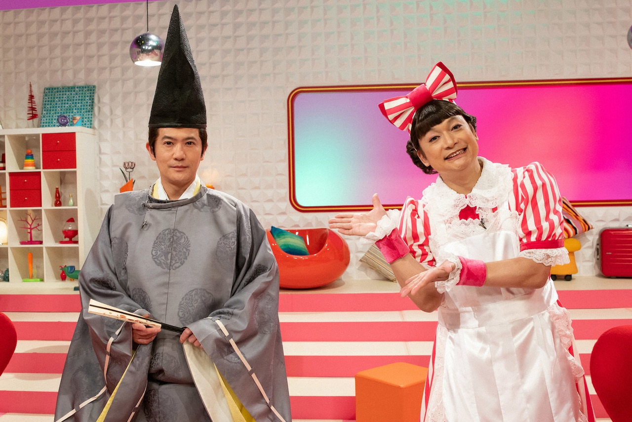 左から稲垣吾郎演じる陰陽師・安倍晴明、慎吾ママ。(c)NHK - 稲垣