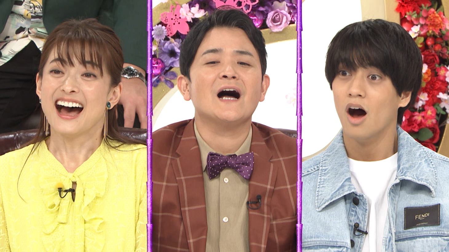 左から乙葉、ノブ（千鳥）、高橋海人（King & Prince）。(c)テレビ朝日
