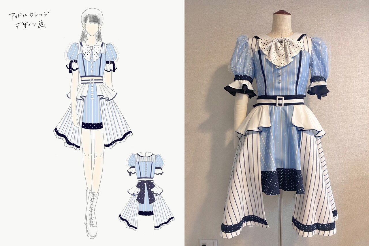 佐藤が制作したアイドルカレッジの衣装。