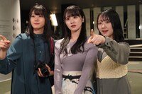 左から瀧野由美子、中村舞、石田千穂。(c)STU/KINGRECORDS