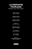 LE SSERAFIM「FEARLESS」プロモーションスケジュール