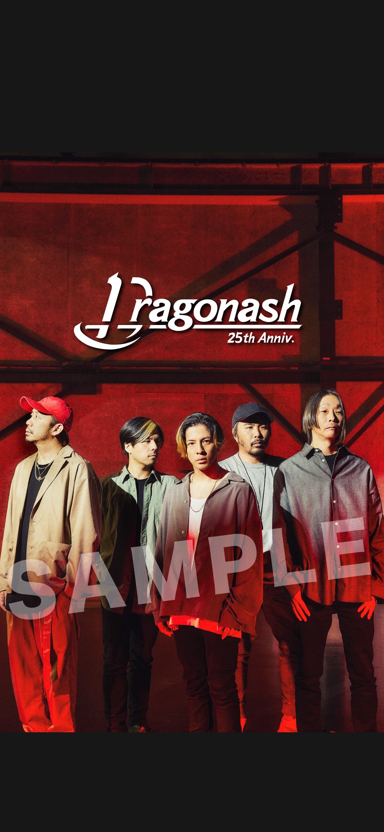 Dragon Ash スマートフォン用壁紙Bのサンプル。