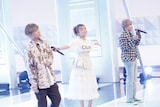 宇野実彩子(AAA)とDa-iCEによるコラボパフォーマンスの様子。(c)日本テレビ