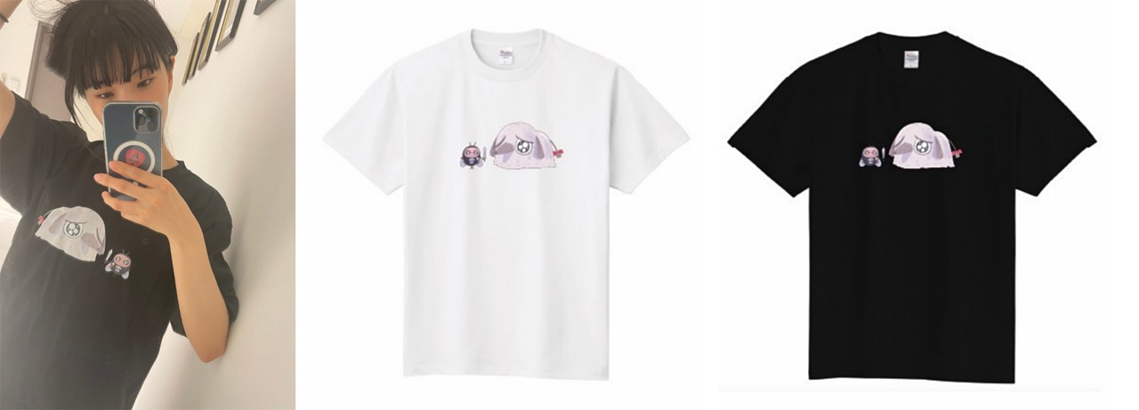 「ぞうきんドッグ あなたを見つめるTシャツ」