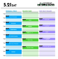 「METROPOLITAN ROCK FESTIVAL 2022」5月21日東京公演タイムテーブル