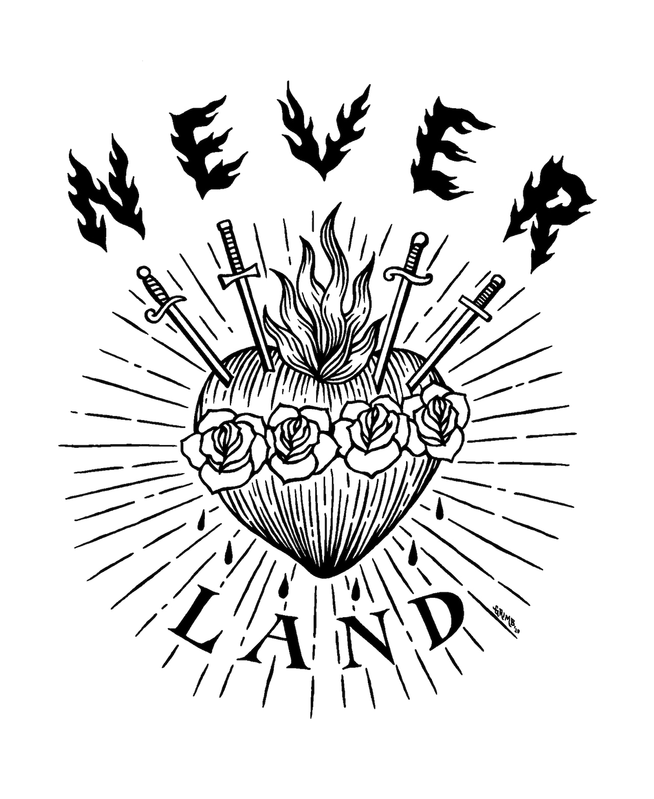 奈良・奈良NEVER LANDのロゴ。