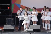 NMB48のライブ後トークの様子。