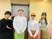 左から奥野壮、北村真平（ABCテレビアナウンサー）、冨田菜々風（≠ME）、小栗有以（AKB48）。 (c)ABCテレビ
