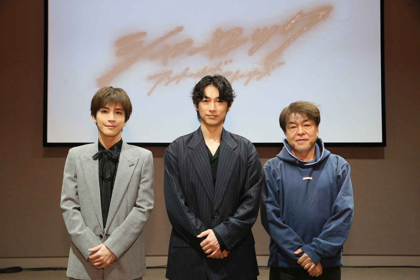 左から岩田剛典（EXILE / 三代目 J SOUL BROTHERS from EXILE TRIBE）、ディーン・フジオカ、西谷弘。