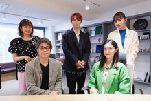 手前左から田村淳、市川紗椰。奥左から菊地亜美、與那城奨（JO1）、井桁弘恵。 (c)日本テレビ