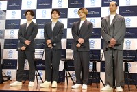 左からEXILE TETSUYA、EXILE NAOTO、白濱亜嵐、関口メンディー。