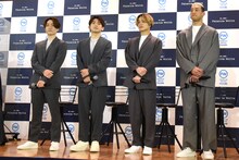 左からEXILE TETSUYA、EXILE NAOTO、白濱亜嵐、関口メンディー。