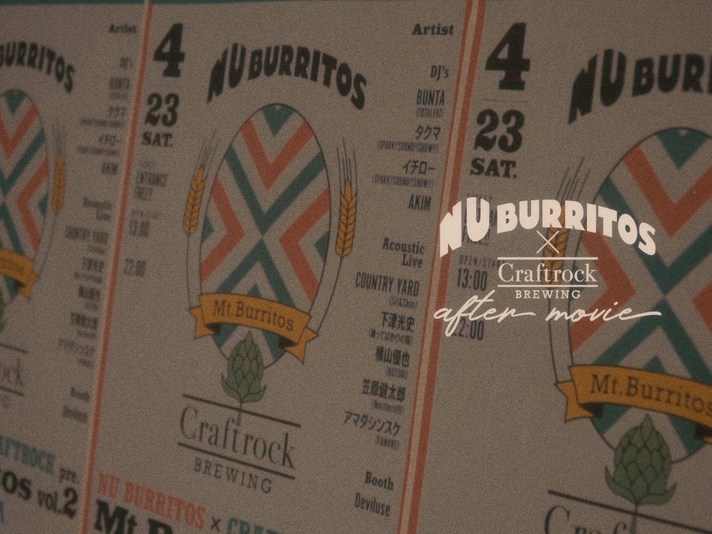 「NU BURRITOS × CRAFTROCK pre.『Mt.Burritos vol.2』」ダイジェスト映像より。
