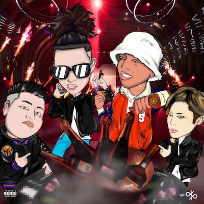 YUTO、DopeOnigiri「ASOBI Remix（feat. Candee & MonyHorse）」配信ジャケット。