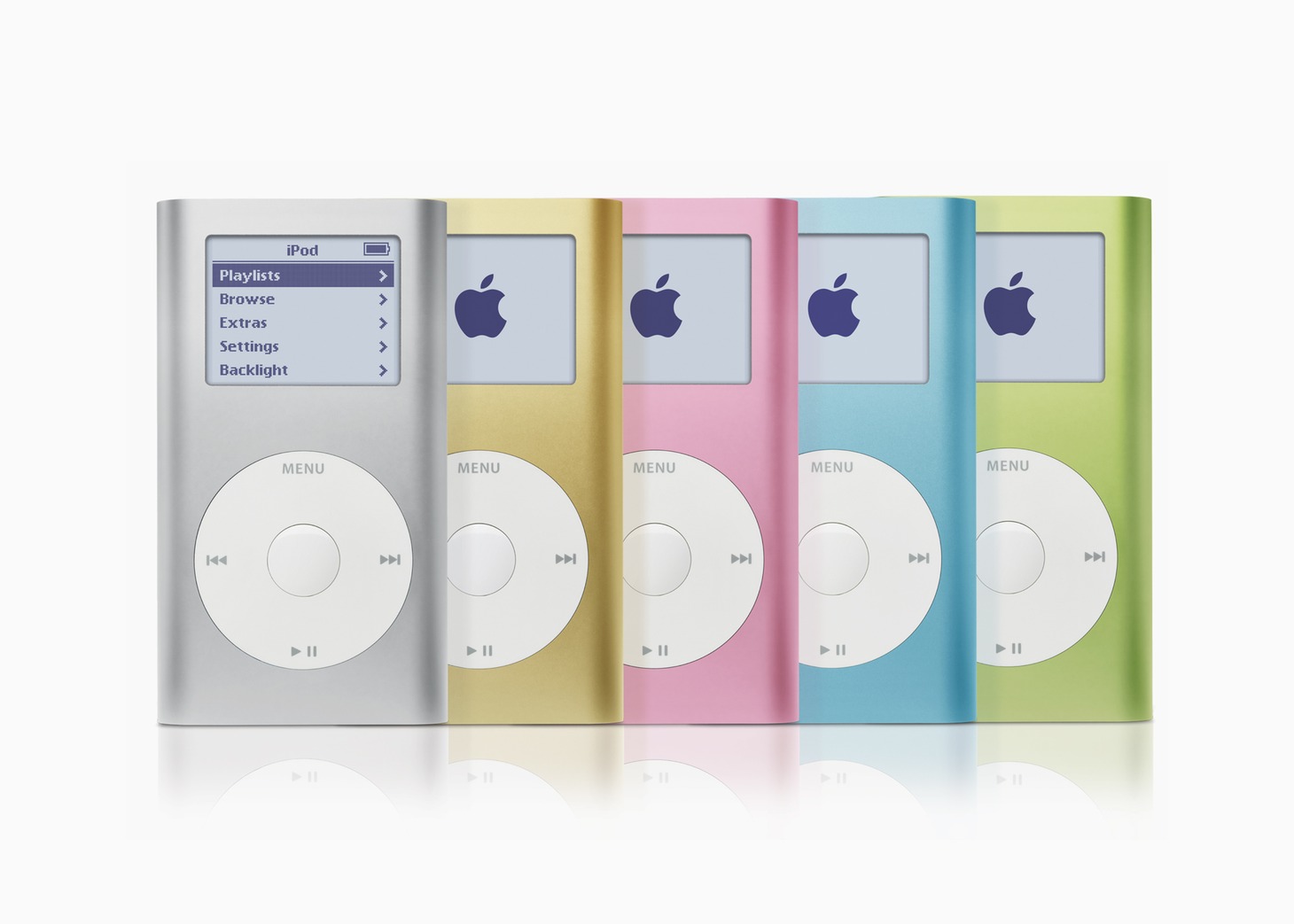 2004年2月20日に発表されたiPod mini。