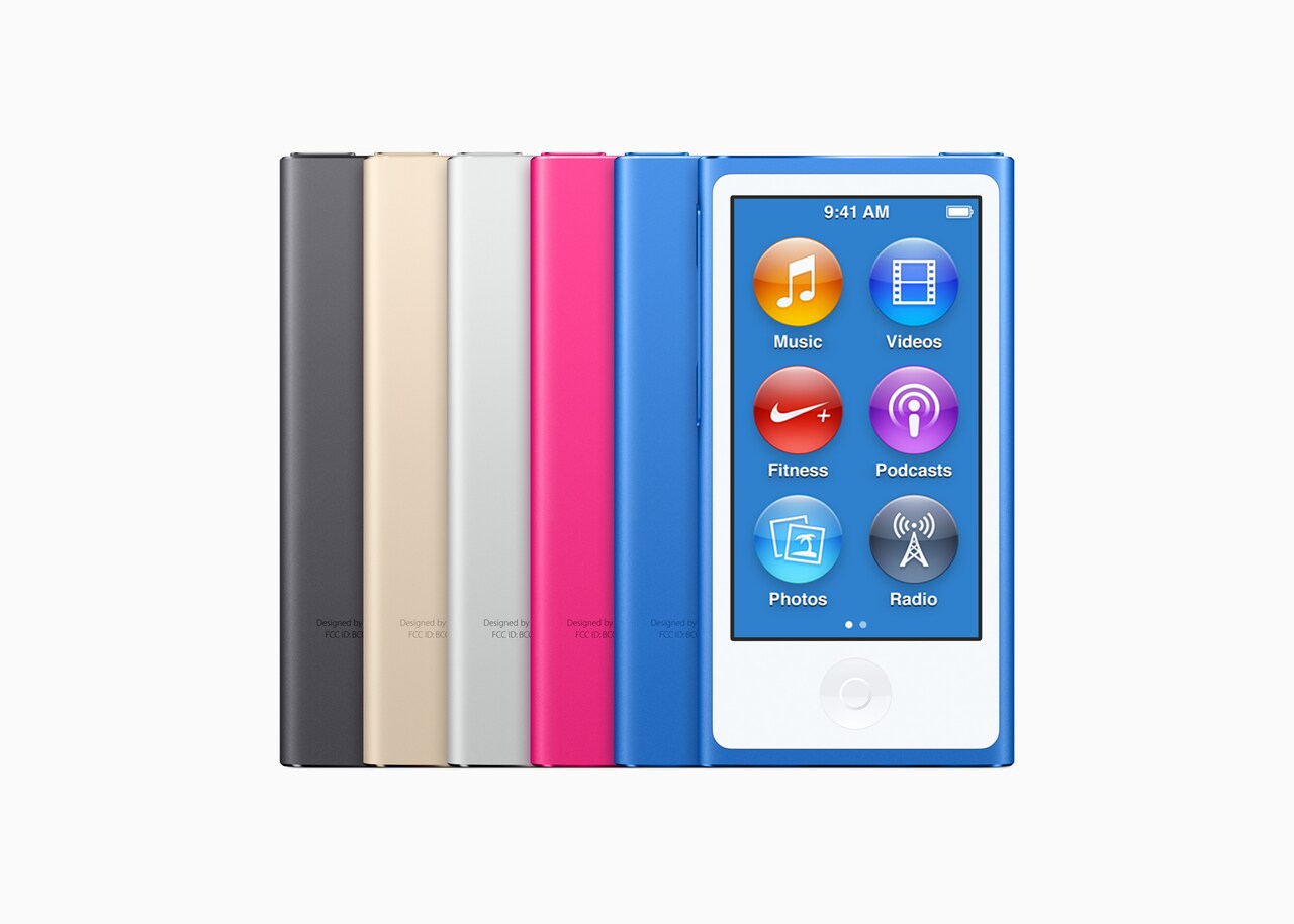 iPod nano。2012年9月12日に発表された第7世代。