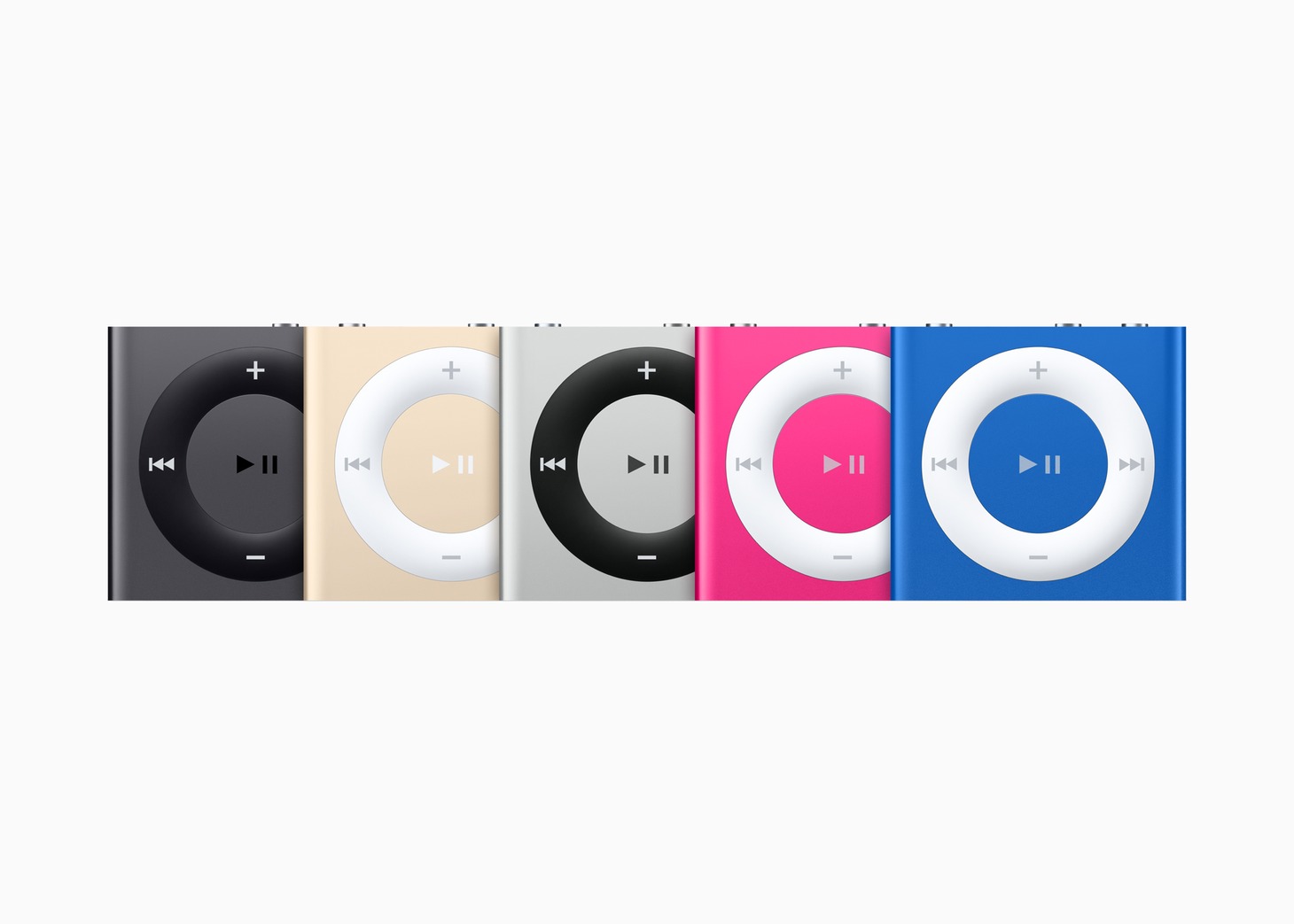 iPod Shuffle。2015年7月15日に発表された第4世代。