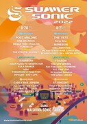 「SUMMER SONIC 2022」大阪公演の出演者一覧。