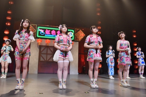 左から尾林結花、石浜芽衣、原田珠々華、的場華鈴。