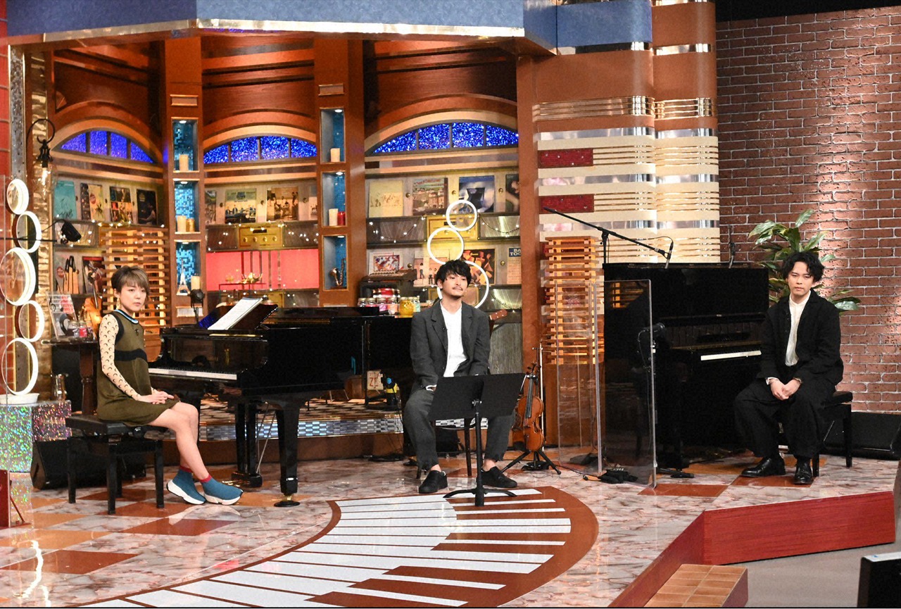 テレビ朝日系「関ジャム 完全燃SHOW」より、左から小田朋美（CRCK/LCKS）、常田俊太郎（millennium parade）、江崎文武（WONK）。(c)テレビ朝日