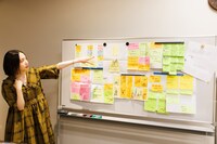 キャッチコピー会議で使われた付箋。