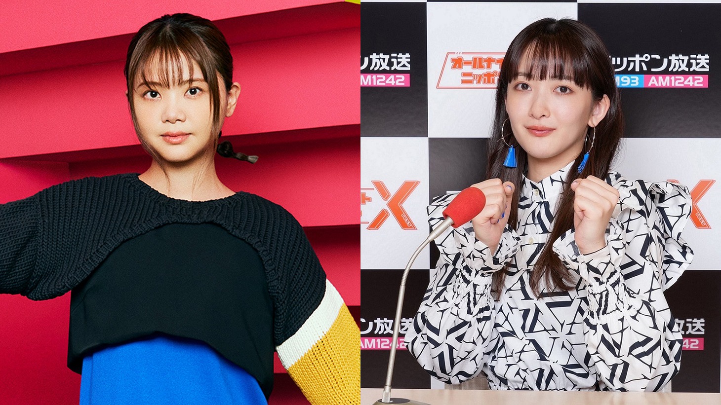 左から吉岡聖恵、長屋晴子（緑黄色社会）。