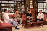 左から明石家さんま、ザ・ドリフターズの高木ブー、仲本工事、加藤茶。(c)カンテレ