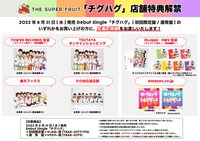 THE SUPER FRUIT「チグハグ」店舗別購入特典