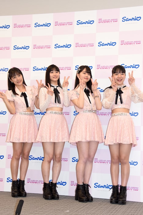 左から河西結心、八木栞、福田真琳、豫風瑠乃。