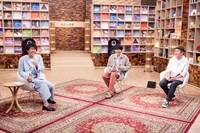 左から大泉洋、北川悠仁、岩沢厚治。（写真提供：NHK）