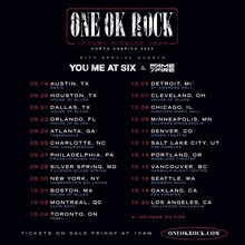 「ONE OK ROCK NORTH AMERICA 2022」日程告知用ビジュアル