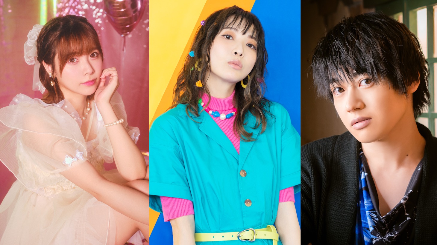左からLiyuu、May'n、大河元気。