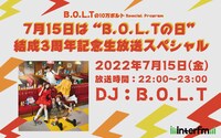 interfm「『B.O.L.Tの10万ボルト』Special Program『7月15日は“B.O.L.Tの日” 結成3周年記念生放送スペシャル』」告知ビジュアル