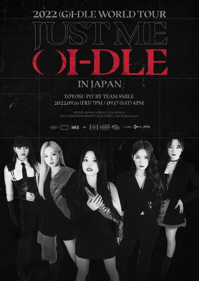 「2022 (G)I-DLE WORLD TOUR ［JUST ME ( )I-DLE］IN JAPAN」告知画像