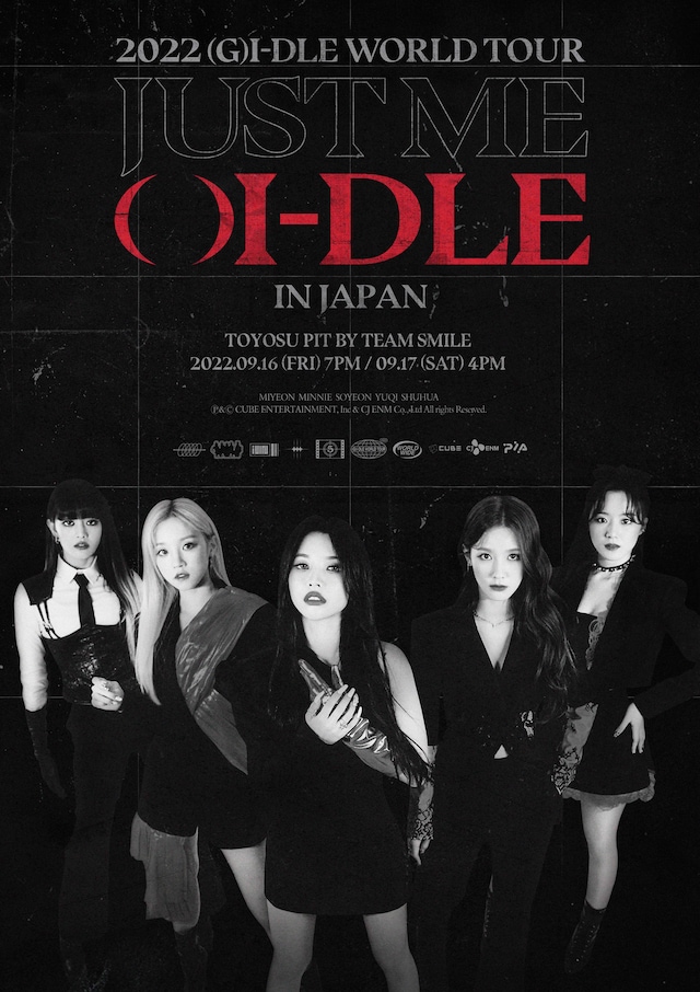 「2022 (G)I-DLE WORLD TOUR ［JUST ME ( )I-DLE］IN JAPAN」告知画像
