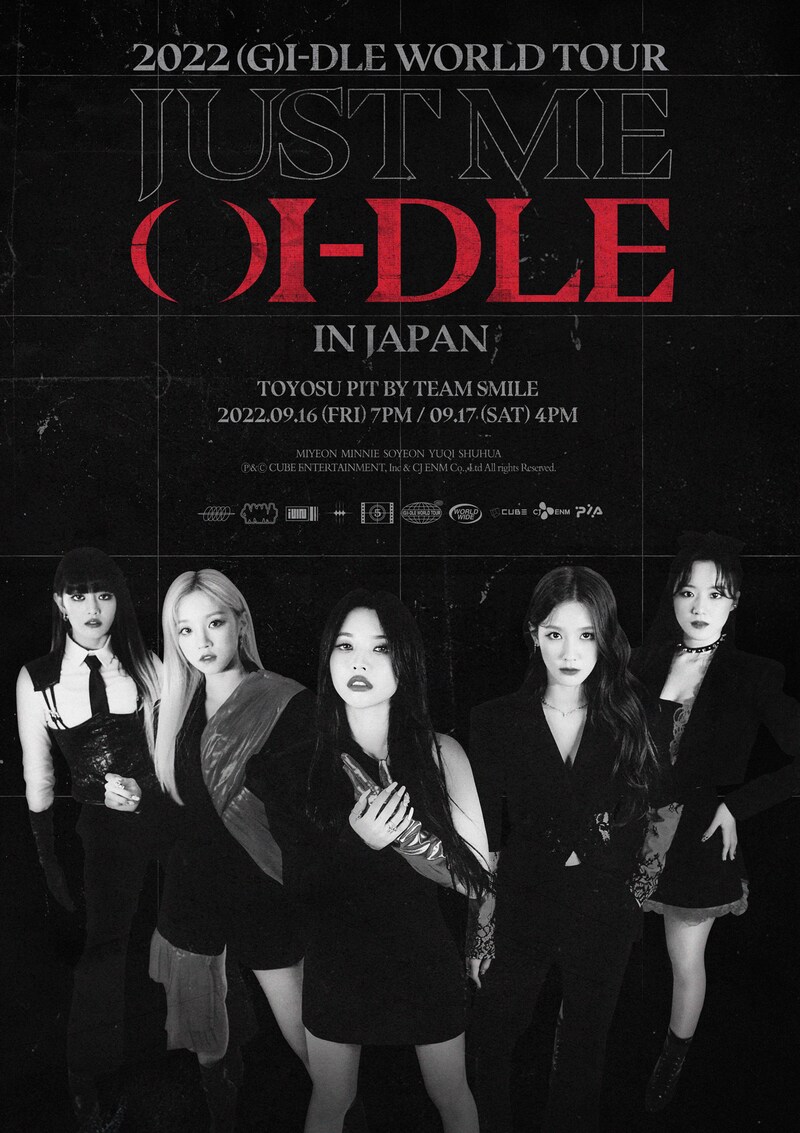「2022 (G)I-DLE WORLD TOUR ［JUST ME ( )I-DLE］IN JAPAN」告知画像