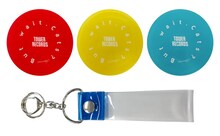 [Alexandros] × TOWER RECORDSアクリルコースターと銀テープキーホルダー。