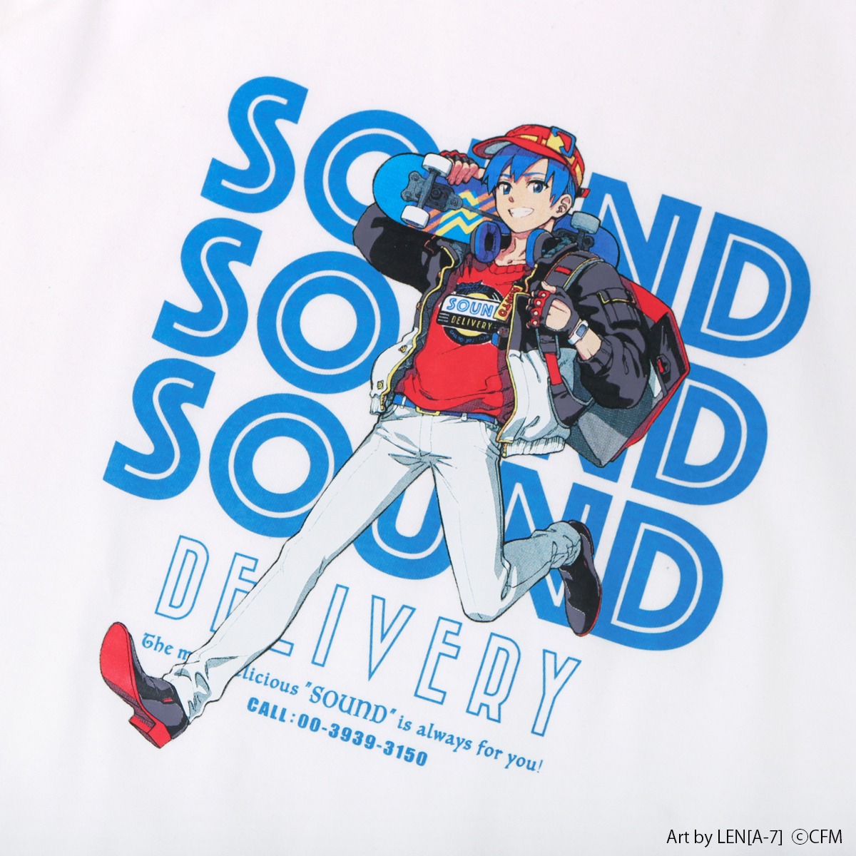 初音ミク SOUND DELIVERY イラストTシャツ KAITO（ホワイト）
