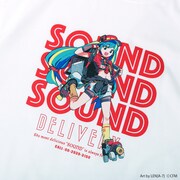 初音ミク SOUND DELIVERY イラストTシャツ 初音ミク（ホワイト）