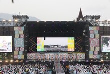 「トリプルデート」を披露する＝LOVE、≠ME、≒JOY。